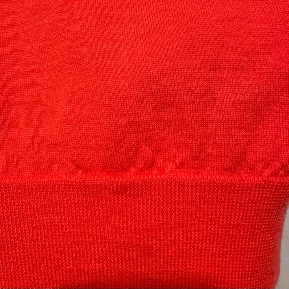 J. Crew Women’s Bright Orange 100% Merino Wool Crew Neck Sweater Size Small